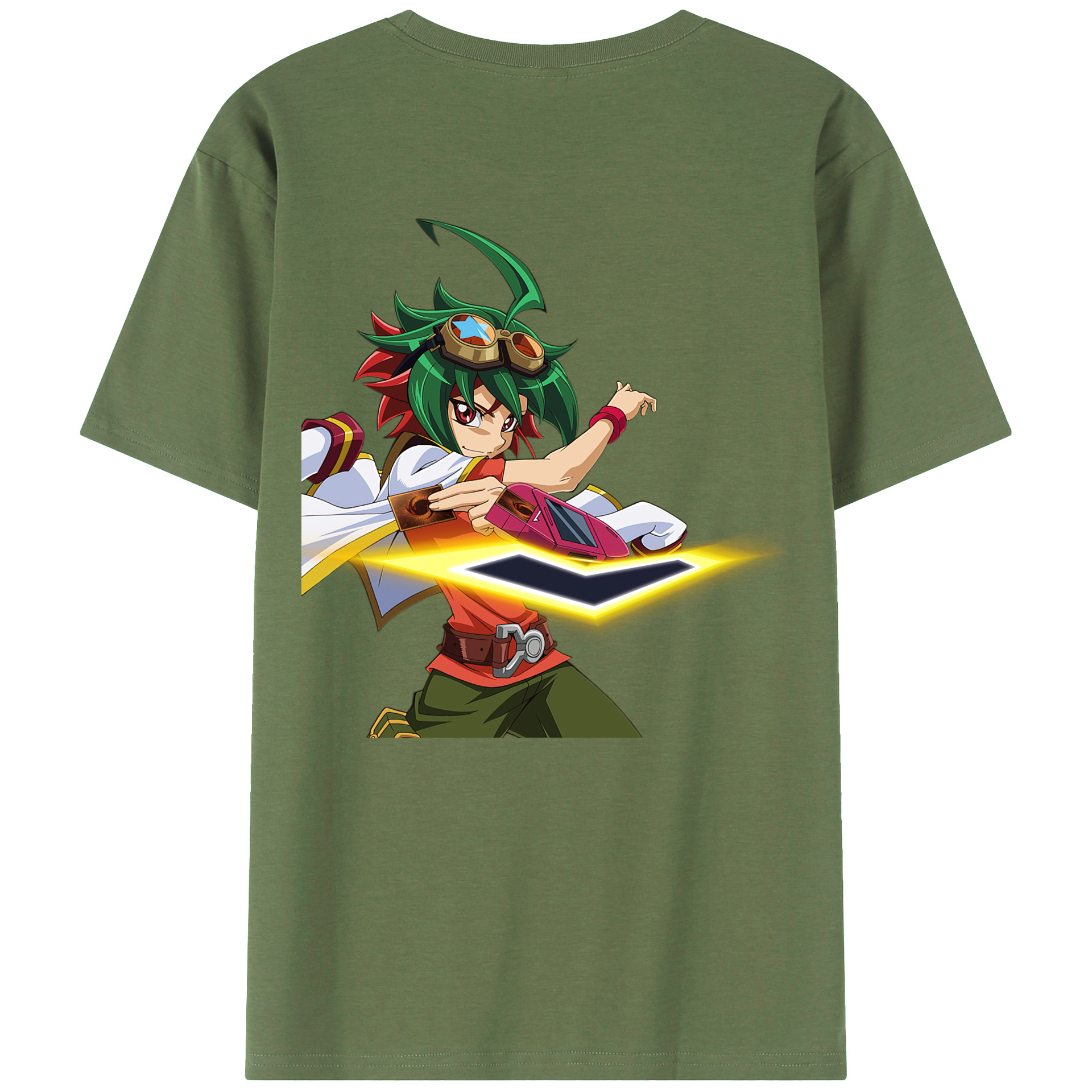 （画像用） 遊☆戯☆王 Yu-Gi-Oh! 綿100％ メンズ半袖Tシャツ（バックプリント） 通気性